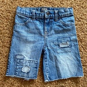 Boys distressed jean shorts